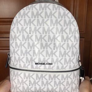 White Michael Kors MK Backpack